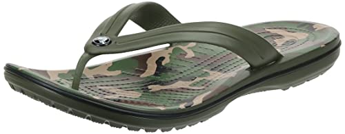 Preisvergleich Produktbild Crocs Unisex Crocband Printed Flip, Army Green / Black, 42-43