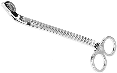 Hztyyier Candle Wick Trimmer Scissor, 6.9 Inch Oil Lamp Candle Accessories Trimmer Scissors Deep Into Candles to Cut Spent Wicks(Sliver)