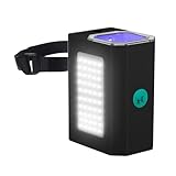 Eupheng Fishing Lure Glow UV Light UV Bait Light for Night Fishing, Jig Saltwater, Ice Fishing, Hands-Free Strap, Waterproof UV Lamp for Various Luminous Lures