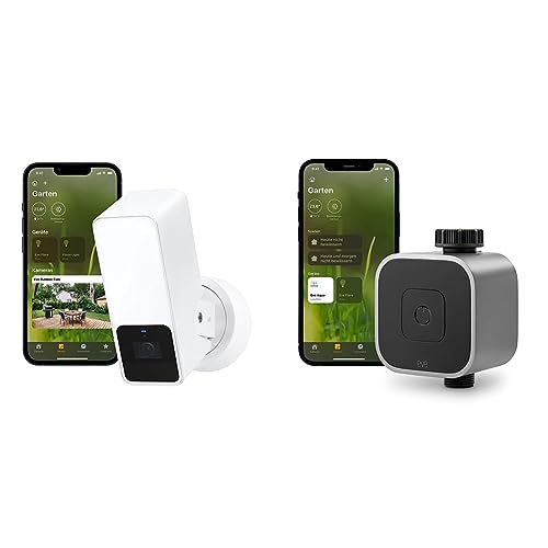 Eve Outdoor Cam (White Edition) – Smarte Überwachungskamera & Aqua – Smarte Bewässerungssteuerung per App oder Siri