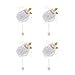 TOYANDONA 4Pcs Rose Blume Brosche Pin Perle Emaille Revers Pins Abzeichen Kragen Pin Schmuck Hochzeit Kleid Decor für Kleidung Taschen Rucksäcke Jacken Hut Geschenk Weiß