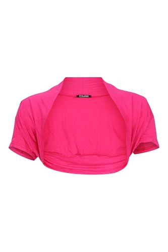 Easy Young Fashion Giacca bolero da donna a maniche corte,