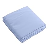 Fockety Forro para Saco de Dormir, 180x210cm, Reutilizable, Lavable, de poliéster, Doble sábana de Viaje con Bolsa Almacenamiento, portátil para hoteles Camping Senderismo mochileros (Azul Claro)