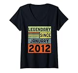 Photo Gallery donna legendary since january 2012 11° compleanno maglietta con collo a v Photo Gallery donna legendary since january 2012 11° compleanno maglietta con collo a v