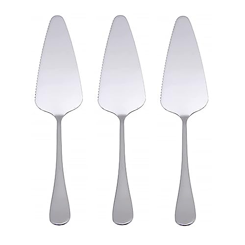 Rmeet Cake Server,3 PCS Stainless Steel Pie Server Cake Slicer Stainles Steel Pizza Server Cutting Spatula Double-Blades Pie Slice for Kitchen Daily Parties Weddings