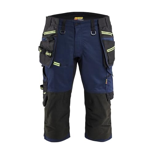 Pantacourt de travail Blaklader Striker 1977 stretch bleu marine jaune S