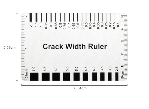 (10PCS) Muka Plastic Concrete Crack Width Ruler-Gloss Clear B