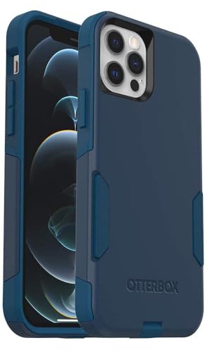 OtterBox iPhone 12 & iPhone 12 Pro Commuter Series Case - Bespoke Way (Blazer Blue/Stormy SEAS Blue), Slim & Tough, Pocket-Friendly, with Port Protection