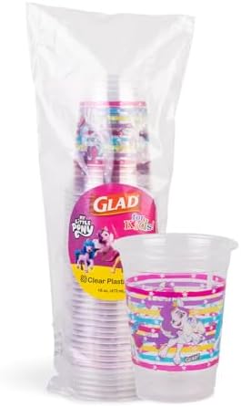 Glad for Kids My Little Pony Clear Plastic Cups 16oz 36ct | Clear...