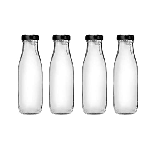 Image of LOTUSINC 200 ML Glass Bottle for Milk & Juice | Glass Bottles | Shakes | Suitable for All Types Of Liquids With Airtight Leak Proof Cap (4)