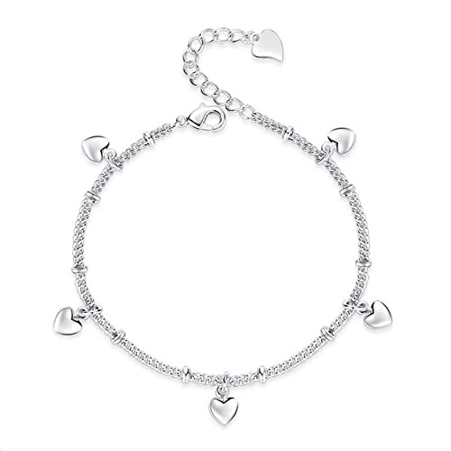 Bracelet femme cinq coeurs idée cadeau de mariage et fête des mères original