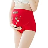 Generic Maternity Panties, Pregnancy Panties High Waist Maternity Underwear Cute Maternity Panties Women Cartoon Underwear Briefs (XL) Red, X-Large
