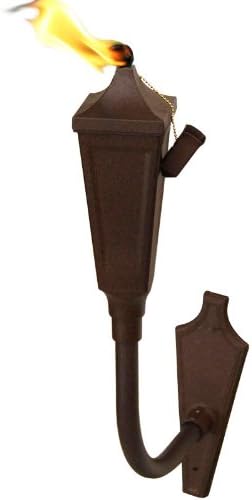 Festive Wall Sconce Tiki Light, Set of Two - Weathered Brown