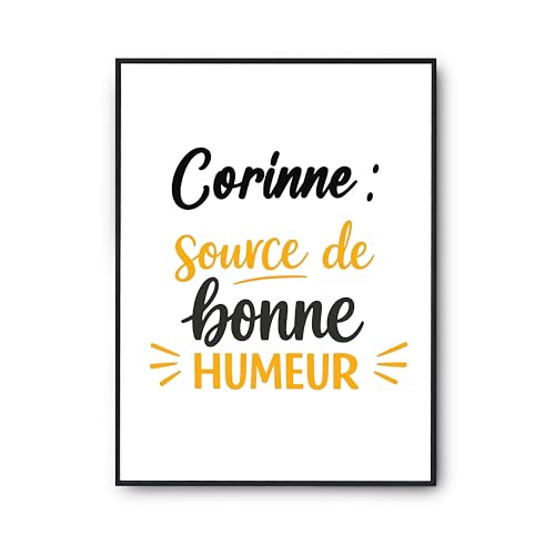 Poster Corinne cadeau humour anniversaire et décoration murale citation