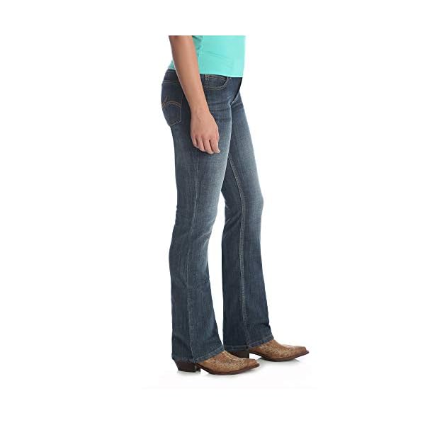 Wrangler-Womens-Western-Stretch-Boot-Cut-Jean Wrangler Women's Western Rise Stretch Boot Cut Jean, Mid Wash, 7W x 32L