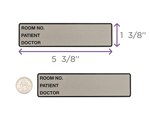 Image of Carstens Patient I.D. Adhesive Medical Chart Labels for 1.5 inch - 4 inch Ring Binder Spines - Pre-Printed Sticker Labels (Room No. / Patient /Doctor), 5 3 /8 inch x 1 3 /8 inch, Gray, Roll of 200