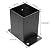 4 x 4 Post Base 2 PCS,Inner Size 3.6"x3.6"Deck Post Base,Heavy Duty Metal Black Powder Coated Post Brackets,for Pavilion Deck Railing Support Deck Base Plate, Support Bolt Down