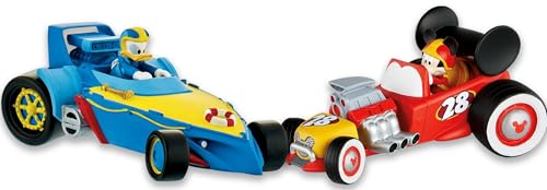 Pack 2 Coches Disney Mickey y Donald – Muñecos Disney con Vehículo 10 cm, Figuras Disney Niños, Juguete Infantil Regalo Niño Niña