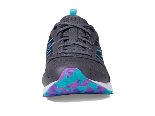 New Balance Tênis de corrida infantil Fresh Foam 650 V1 com cadarço, Ímã/índigo elétrico/rosa cósmic