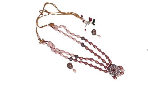 Hello Ladies Collection Monalisa pearl ad stone String Round Pearl Necklace Set for Women