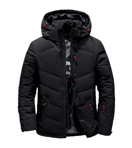 Capuche en plumes d'oie et veste d'hiver de luxe isolante homme