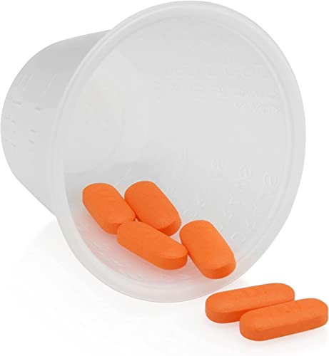 Image of Plastic Medicine Cups 5000 Small Disposable Graduated 1 OZ Measuring Cup with Embossed Measurements in Tablespoons, Drams, CC's, ML and OZ for Liquid and Dry Medication, Epoxy, Oils, Paint and Stain