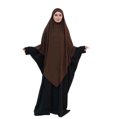 SYANKANGXIAO Soft Modal Cotton Jersey One Layer EID Ramadan Khimar for Women Muslim Islamic Arabic Prayer Scarf Long Hijab