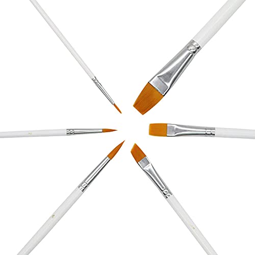 Jowoart Hot Single Item12 Pcs/Set Nylon Paint Brush Hair White Rod Multi-Function Brush Gouache Watercolor Oil Manicure Brush Set thumb #5