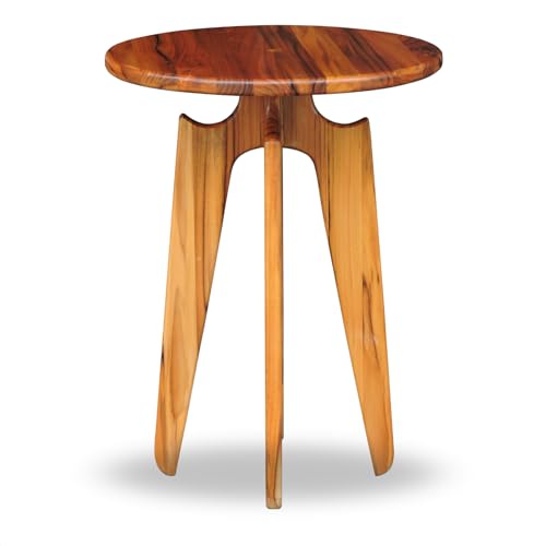 Mesa de Canto para Sala e Quarto - Cabeceira Minimalista de Alto Padrão, Madeira Teca Estilo Rústico