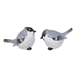 The Bridge Collection Set of 2 Decorative Bird Figurines - Small Woodland Home...