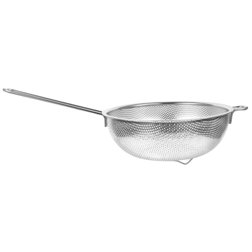 Ciieeo Cesta Colador Inoxidable Con Mango Ergonomico Para Escurrir Verduras y Pasta Para Cocinas y Freír