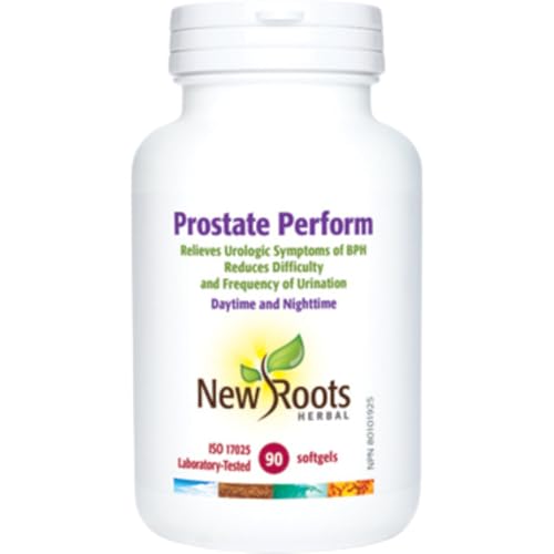 New Roots Herbal Prostate Perform, 90 Softgels – Enhanced with Beta Sitosterol, Saw Palmetto, Lycopene, Stinging Nettle & Vitamin E – Support for Prostate Wellness & Urinary Function