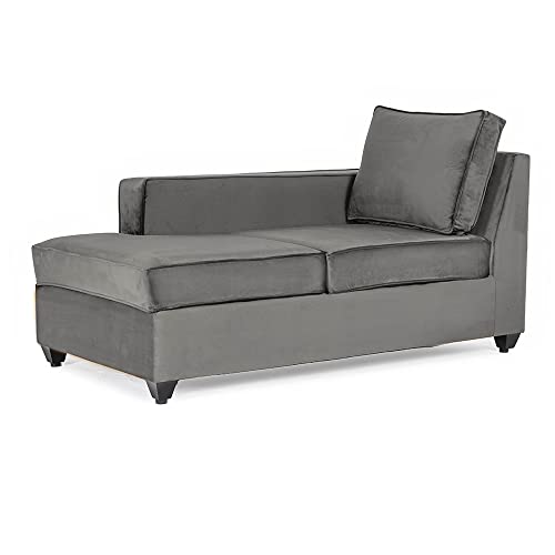 Image of Wakefit Sofa Set for Living Room | 3 Year Warranty | L Shape Sofa, Sofa Set, Wooden Sofa Set for Living Room, 3 Seater Sofa + Left Aligned Chaise - Napper (Velvet Fabric, Tuscan Tan)