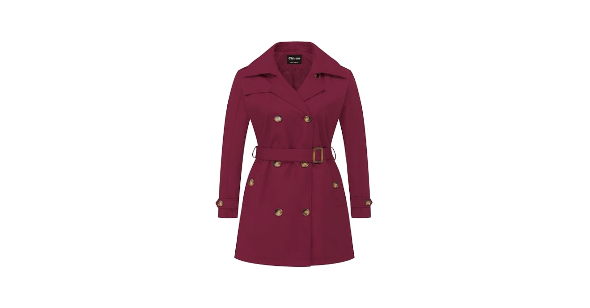 OHOTORO Firenze Trench Coat（ネイビー） Amazon.com: Chrisuno Mid Length Coat for Women Trench with