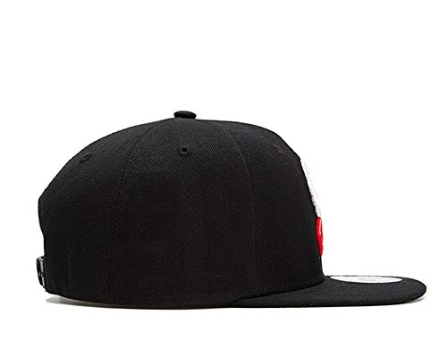 Quanhaigou White Skull Skeleton Face Embroidery Snapback Hat, Men's Womens Adjustable Flat Bill Baseball Cap Black #TOP6