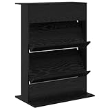 GFMGUEMV Zeitschriftenständer aus Holzwerkstoff in Schwarz, 70 x 41 x 96 cm, freistehendes Regal für Zeitschriften und Bücher, minimalistisches Design für Wohnzimmer, Büro oder Schlafzimmer
