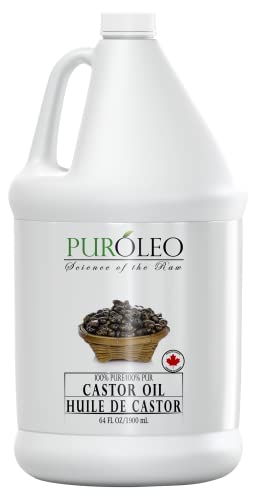 PUROLEO-Castor-Oil-64-Fl-Oz1900-ML-Made-in-Canada-Hair-Lash-Beard-Eyelashes-Eyebrow-Oil-Jamaican-Black-castor-oil-for-brow-lashes-Make-eyelash-serum-hair-serum-for-dry-hair-and-frizzy-huile-de-ricin-p