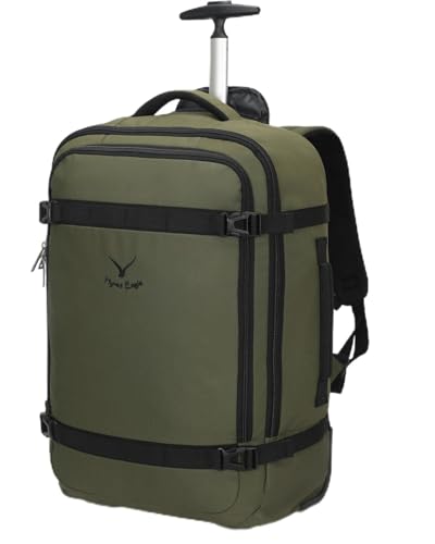 Hynes Eagle Rolling Backpack 42L Backpack with Wheels Airline Approved Carry on Luggage Laptop...