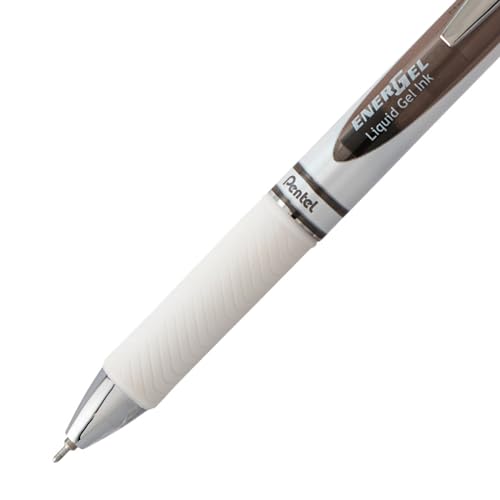 Bolígrafo Pentel EnerGel Pearl retractil 12 unidades negro miniatura 3