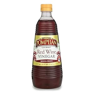 Pompeian Gourmet Red Wine Vinegar, Perfect for Salad Dressings, Marinades & Sauces, Naturally Gluten Free, 30 Ounce
