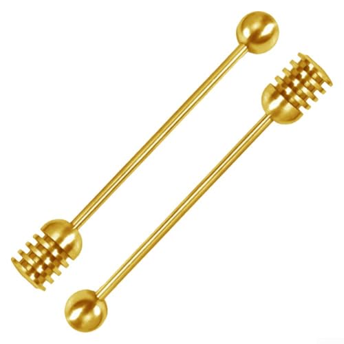 Experiencia gourmet con cucharadas de miel de acero inoxidable 304 para servir fácilmente (2 piezas)