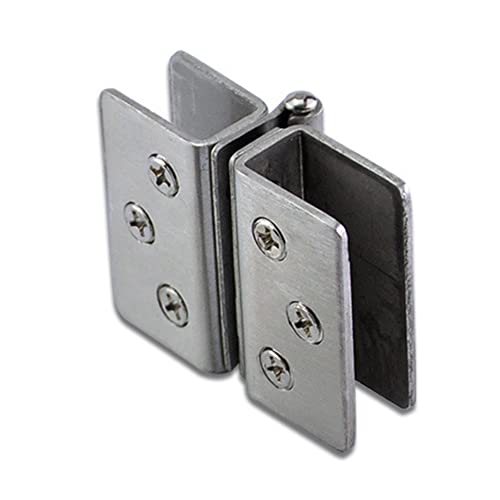 1 bisagra de acero inoxidable de apertura libre para muebles, accesorios de puerta de vidrio, cadena de vidrio, bisagra de puerta de copa de vino, bisagra de puerta de copa de vino, clip doble pequeño