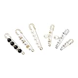 Ipetboom 6 piezas Broches de Perlas para Ropa Alfileres Ajustadores de Cintura para Pantalones y Fulares Broche Decorativo Seguro para Vestidos y Camisetas Accesorio Ligero y Elegante para