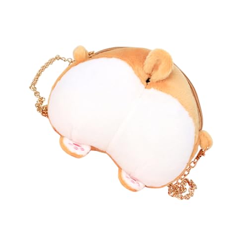 Sac à bandoulière peluche fesses de corgi marron UPKOCH compact pour femme et jeune fille