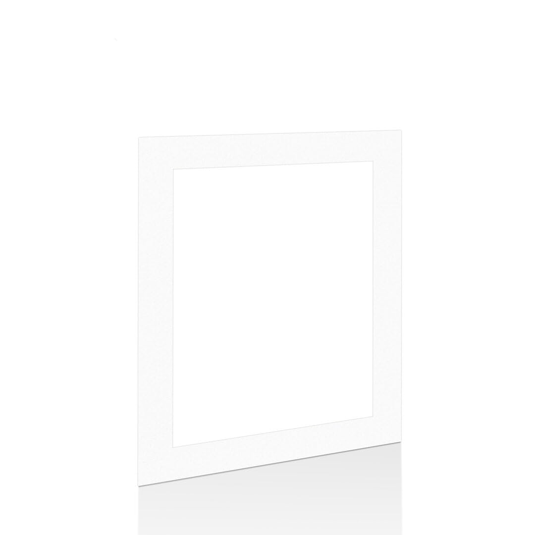 Procut Global 20x16" White Picture Mounts for Frames - Fits 16x12" Aperture Size - Precision Cut Cardboard Photo Mounts - Mat Board for Prints, Artwork & Paintings
