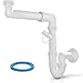 Produktbild Siphonly Raumsparsiphon 1 1/2" für Spülbecken mit Geräteanschluss | Platzsparende Ablaufgarnitur für Küche 6/4"- Ø 40 mm | Raumsparbogen | Siphon für Küche
