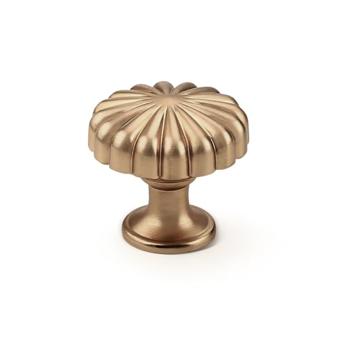 Probrico 20 Pack Champagne Bronze Cabinet Knobs,Vintage Drawer Knobs Zinc Alloy for Kitchen Cupboard Cabinets Dresser Drawer Doors