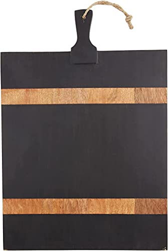 Tabla Cuadrada de Madera 59x43x5 cm Negra miniatura 1