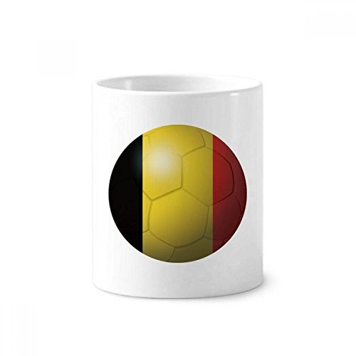Belgique drapeau national de football gobelet céramique pour bureau et salle de bain