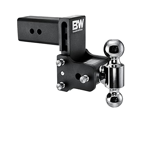B&W Trailer Hitches Tow & Stow - Fits 3 Receiver, Dual Ball (2 x 2-5 16 ), 4.5 Drop, 21,000 GTW - TS30037B
